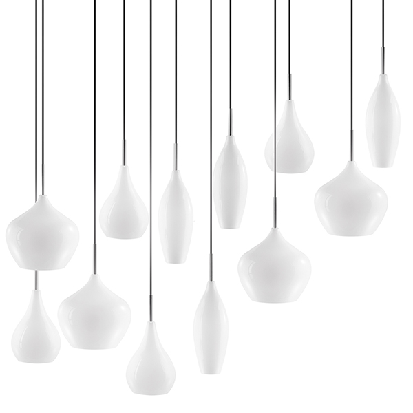 Люстра Candiano Milk 12 Light Белый Хром Люстра Candiano Milk 12 Light Белый Хром в Грозном | Loft Concept