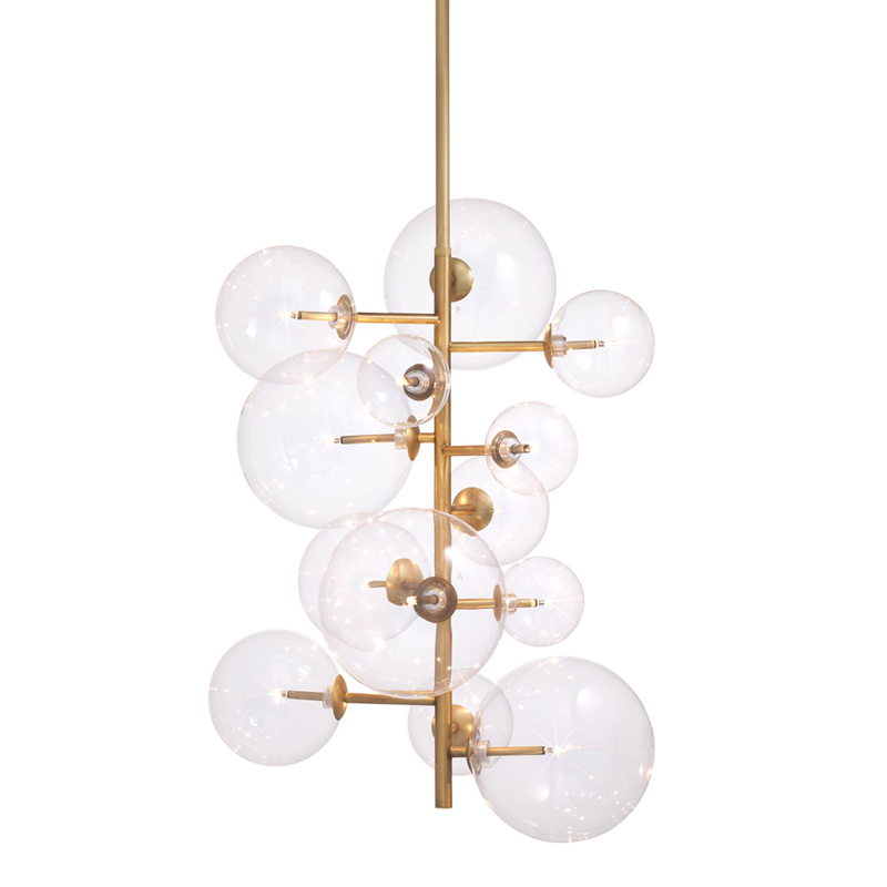 Люстра Eichholtz Chandelier Ezra Brass Латунь Античная полированная Прозрачный Люстра Eichholtz Chandelier Ezra Brass Латунь Античная полированная Прозрачный в Грозном | Loft Concept