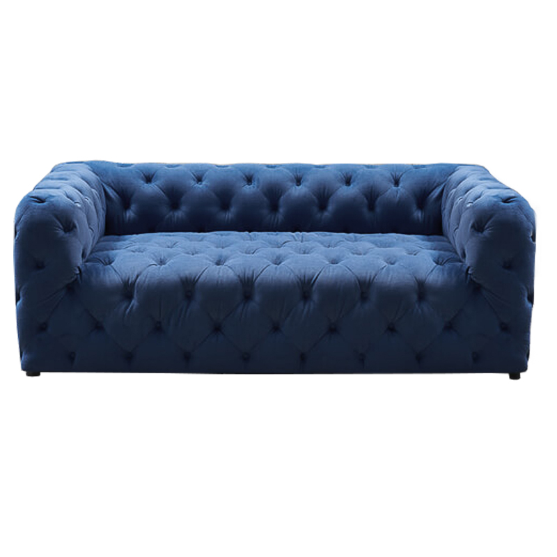 Диван Soho tufted blue velor Синий Диван Soho tufted blue velor Синий в Грозном | Loft Concept