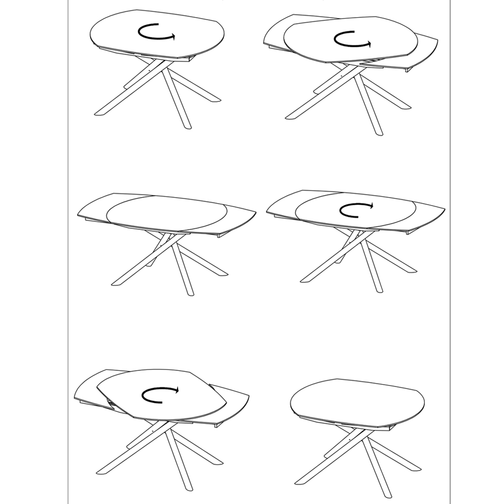 Стол обеденный раскладной круглый Folding Ceramic Table Стол обеденный раскладной круглый Folding Ceramic Table в Грозном