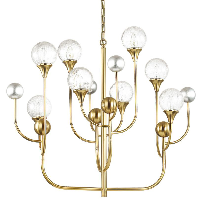 Люстра Benniga Chandelier 8 Золотой Прозрачный (Transparent) Люстра Benniga Chandelier 8 Золотой Прозрачный (Transparent) в Грозном | Loft Concept