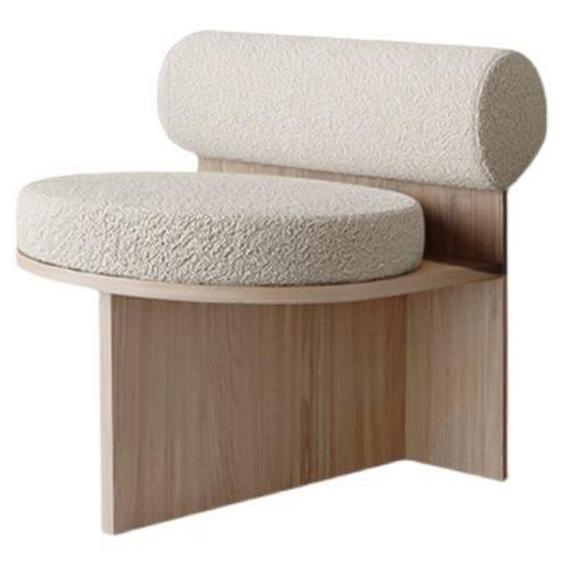 Кресло Behemo Boucle ivory ( слоновая кость ) Древесина Кресло Behemo Boucle ivory ( слоновая кость ) Древесина в Грозном | Loft Concept