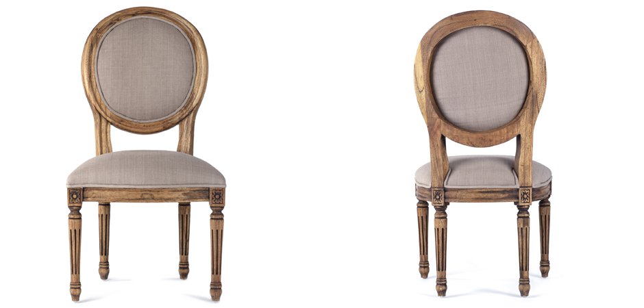 Стул REGENCY MEDALLION CHAIR Brown Linen Стул REGENCY MEDALLION CHAIR Brown Linen - Loft-Concept в Грозном
