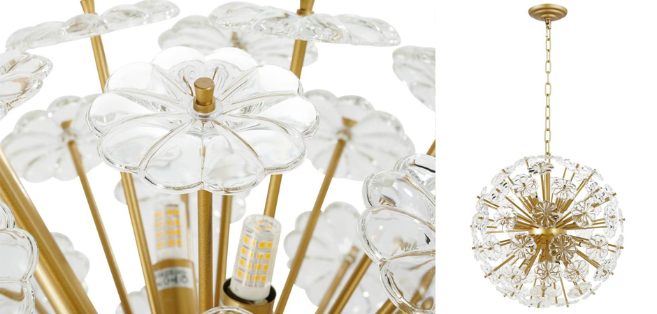 Люстра Glass Flowers Sputnik Chandelier D 48 Люстра Glass Flowers Sputnik Chandelier D 48 - Loft-Concept в Грозном