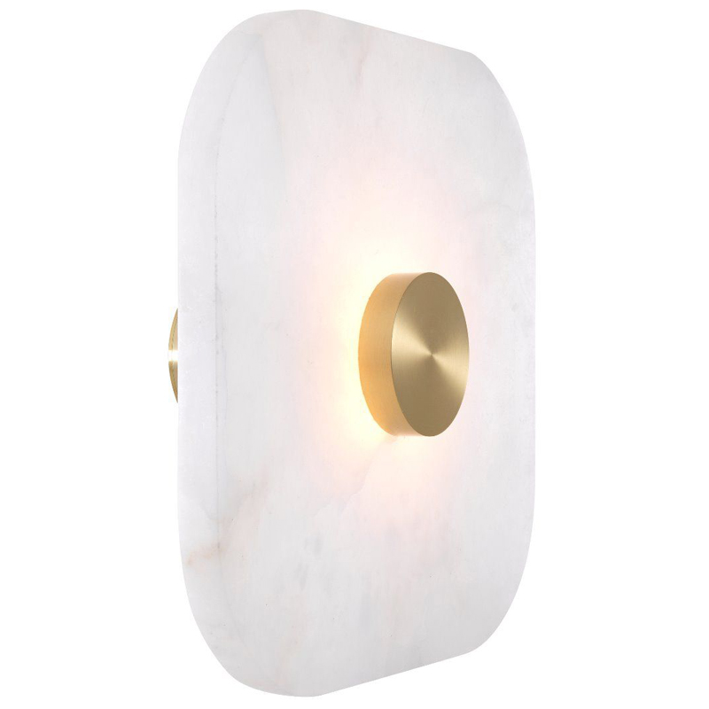 Бра Eichholtz Wall Lamp Aguaron L Латунь Белый Бра Eichholtz Wall Lamp Aguaron L Латунь Белый в Грозном | Loft Concept