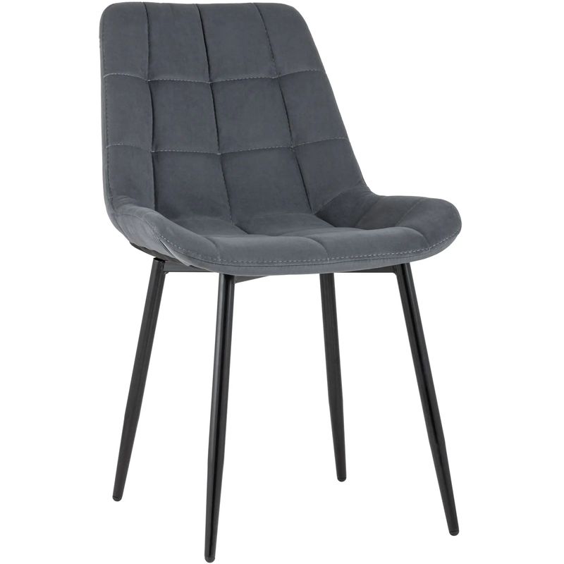 Стул NANCY Chair Темно-Серый Цвет Черные Ножки Серый Черный Стул NANCY Chair Темно-Серый Цвет Черные Ножки Серый Черный в Грозном | Loft Concept