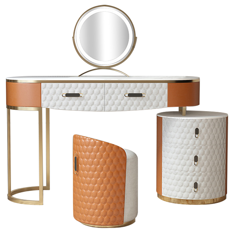 Трельяж Kathryn Bedroom Dressing Table Orange Белый Оранжевый Золотой Трельяж Kathryn Bedroom Dressing Table Orange Белый Оранжевый Золотой в Грозном | Loft Concept