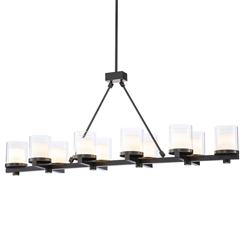 Люстра Eichholtz Chandelier Donovan Черный Прозрачное Стекло Темная бронза Люстра Eichholtz Chandelier Donovan Черный Прозрачное Стекло Темная бронза в Грозном | Loft Concept