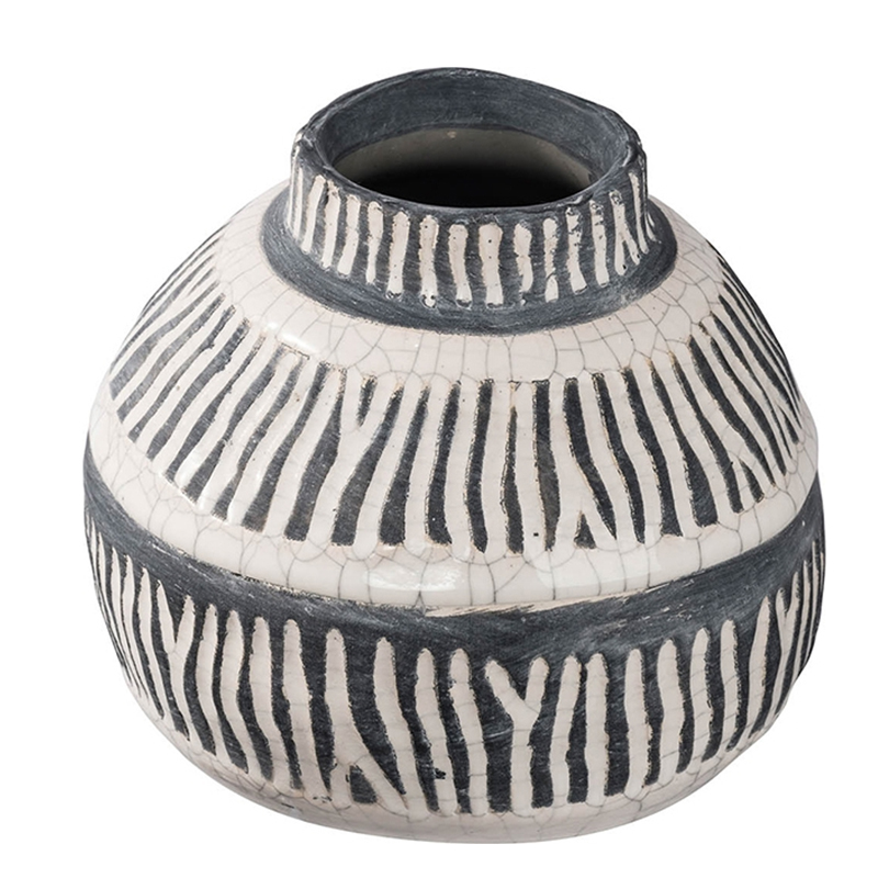 Ваза Kamaria Vase S Серый Белый Ваза Kamaria Vase S Серый Белый в Грозном | Loft Concept