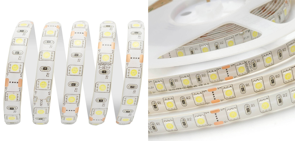 Светодиодная влагозащищенная лента 14,4W/m 60Led/m 5050SMD холодный белый 1M Светодиодная влагозащищенная лента 14,4W/m 60Led/m 5050SMD холодный белый 1M - Loft-Concept в Грозном