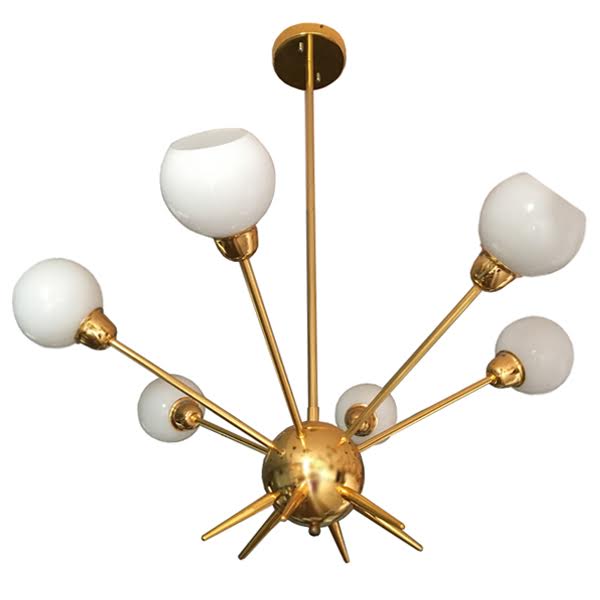 Люстра Mace Chandelier Глянцевое золото Белый Люстра Mace Chandelier Глянцевое золото Белый в Грозном | Loft Concept
