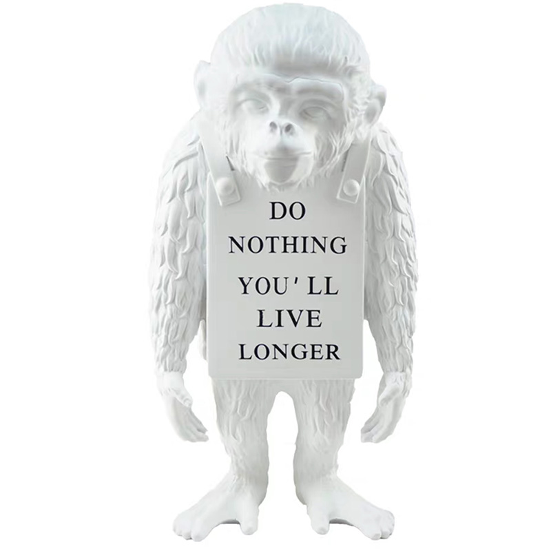 Статуэтка Banksy Lying Monkey White Белый Статуэтка Banksy Lying Monkey White Белый в Грозном | Loft Concept
