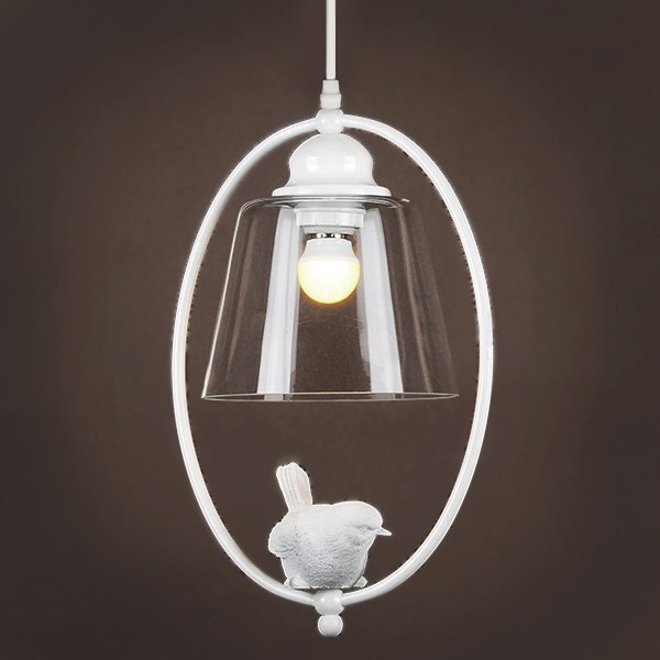Подвесной светильник Provence Bird Oval Pendant Белый в Грозном | Loft Concept 