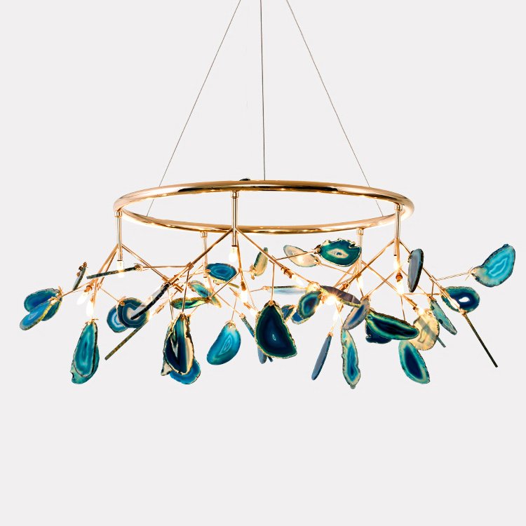 Люстра Crown of Agate Глянцевое золото Люстра Crown of Agate Глянцевое золото в Грозном | Loft Concept