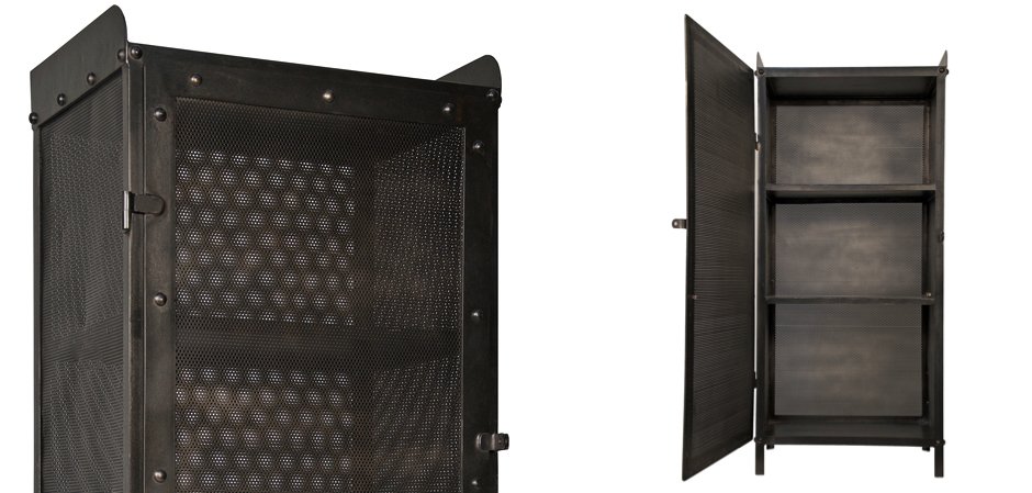 Буфет Industrial Loft Dark Metal Tall Cabinet Буфет Industrial Loft Dark Metal Tall Cabinet - Loft-Concept в Грозном