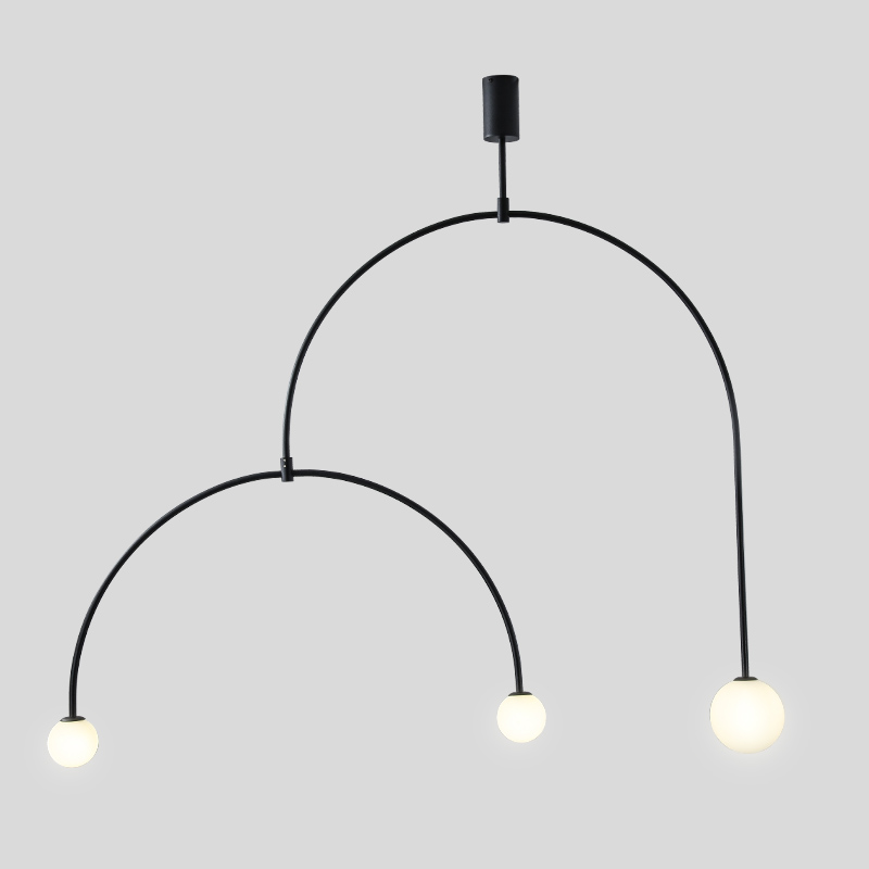 Люстра Fontana Amorosa Three Black Черный Белый Люстра Fontana Amorosa Three Black Черный Белый в Грозном | Loft Concept