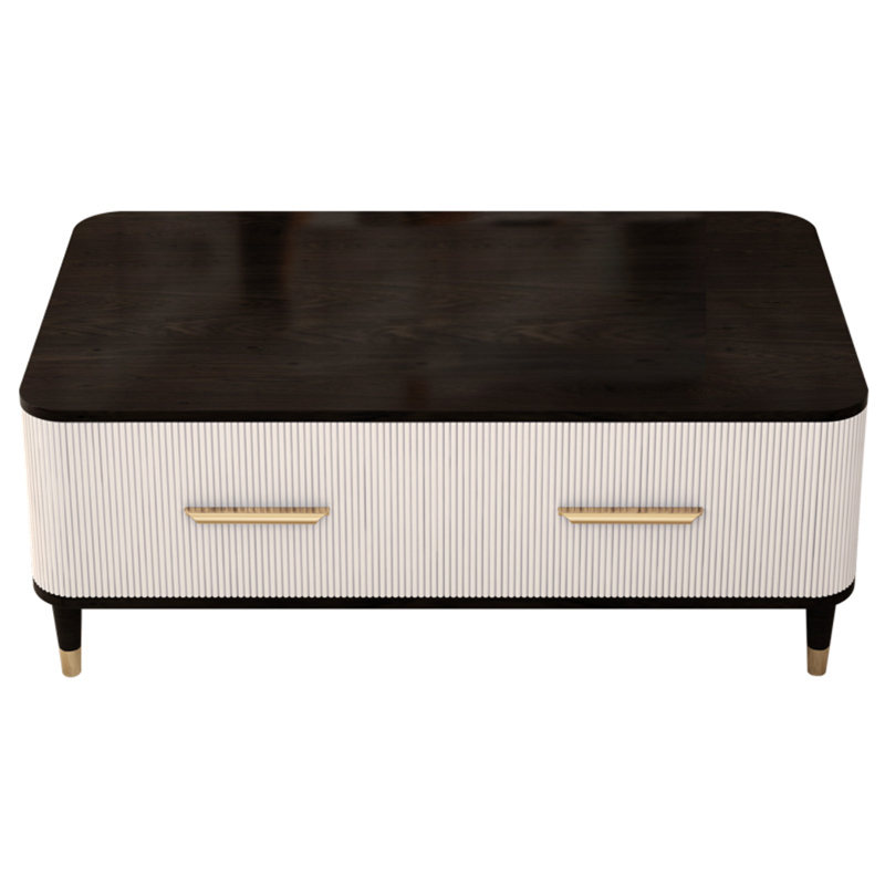 Birmingham Textured Coffee Table White Коричневый Молочный Birmingham Textured Coffee Table White Коричневый Молочный в Грозном | Loft Concept