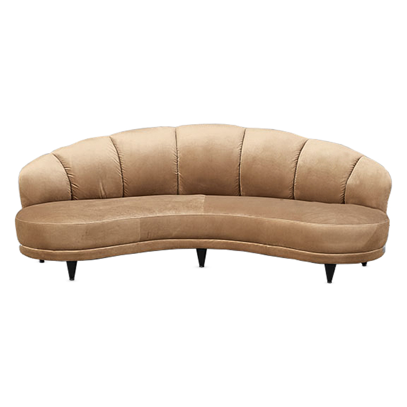 Диван Vanilla Croissant Sofa Бежевый Черный Диван Vanilla Croissant Sofa Бежевый Черный в Грозном | Loft Concept