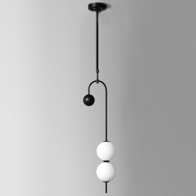 Люстра Balance Beads Superiority Черный Белый Люстра Balance Beads Superiority Черный Белый в Грозном | Loft Concept