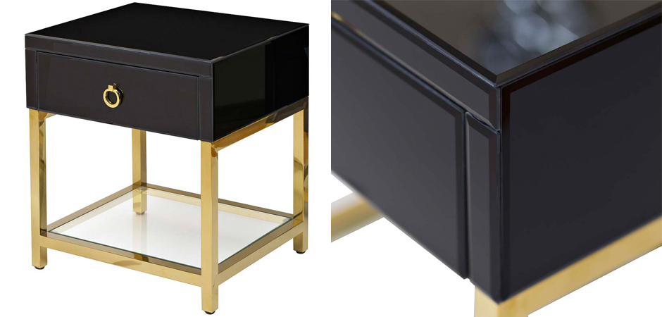 Тумба Black Gold Nightstand Тумба Black Gold Nightstand - Loft-Concept в Грозном