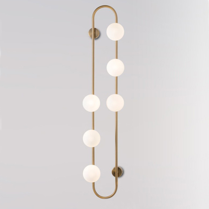 Бра HOOP WALL Lamp Gold 6 Золотой Белый Бра HOOP WALL Lamp Gold 6 Золотой Белый в Грозном | Loft Concept