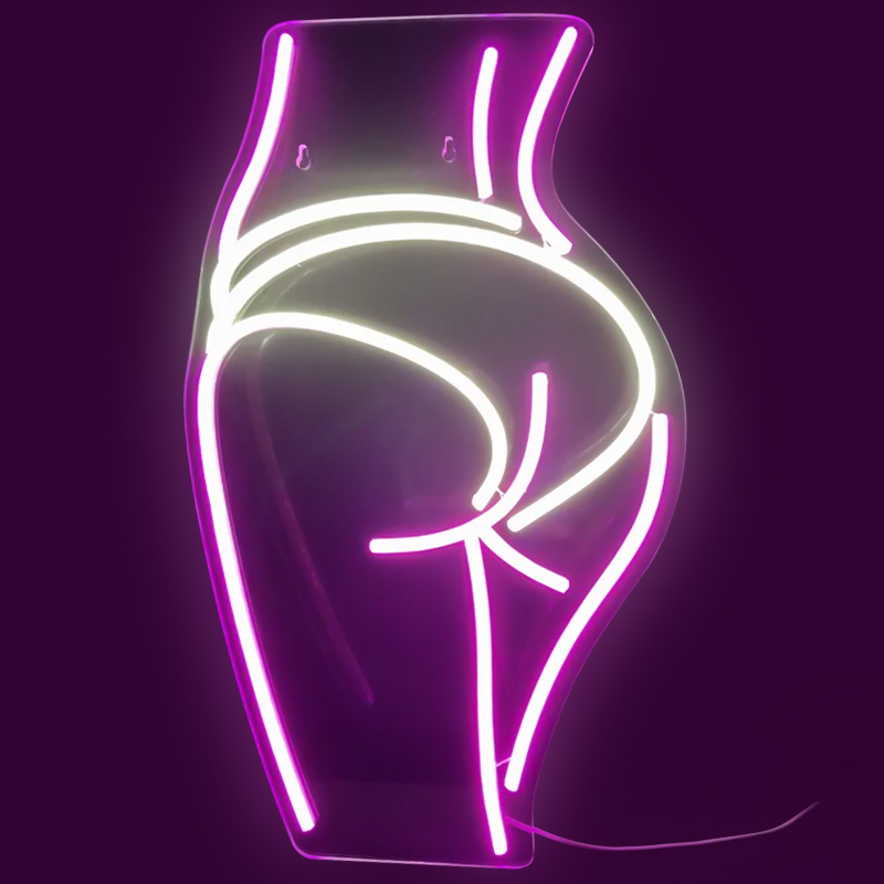 Неоновая настенная лампа Intrigue Neon Wall Lamp Лиловый Желтый в Грозном | Loft Concept 
