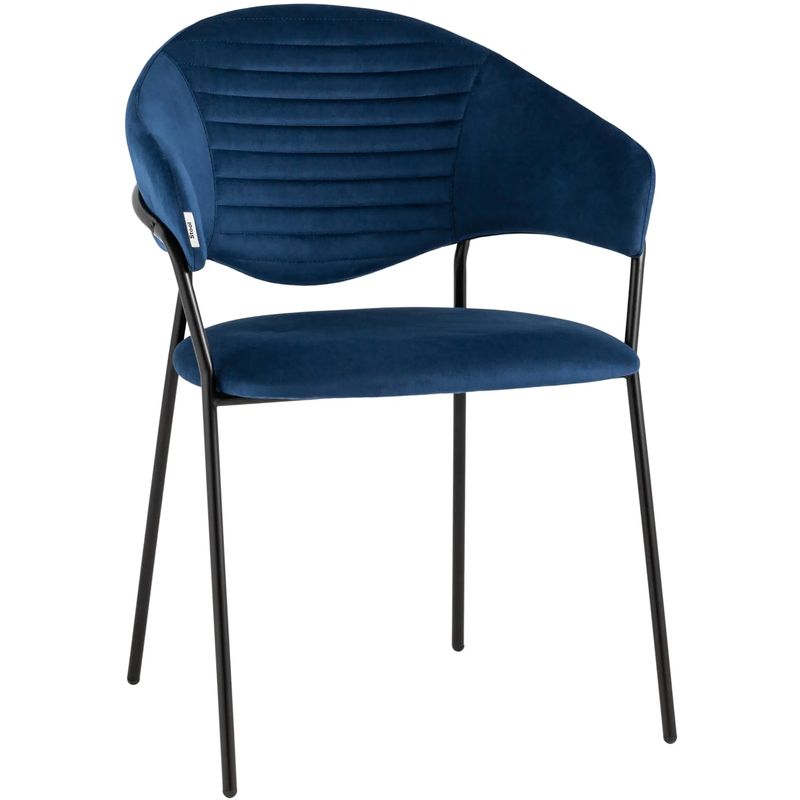 Стул Alexis Chair Синий Велюр Синий Черный Стул Alexis Chair Синий Велюр Синий Черный в Грозном | Loft Concept