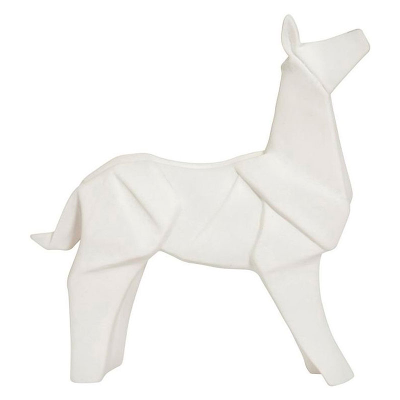 Фигурка в виде оригами керамическая белая собака White Dog Белый Фигурка в виде оригами керамическая белая собака White Dog Белый в Грозном | Loft Concept