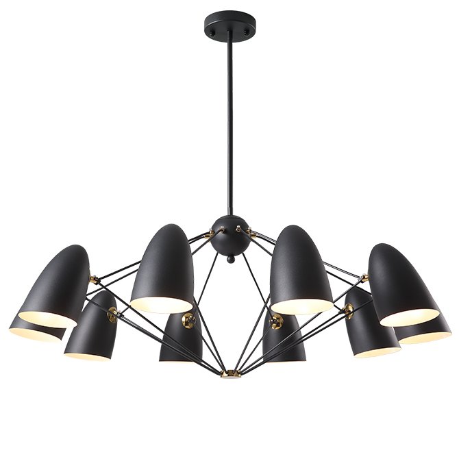 Люстра JLYLITE 10-Light Sputnik Chandelier Black Черный Люстра JLYLITE 10-Light Sputnik Chandelier Black Черный в Грозном | Loft Concept