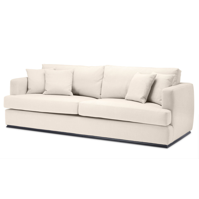 Диван Eichholtz Sofa Hallandale Молочный Черный Диван Eichholtz Sofa Hallandale Молочный Черный в Грозном | Loft Concept
