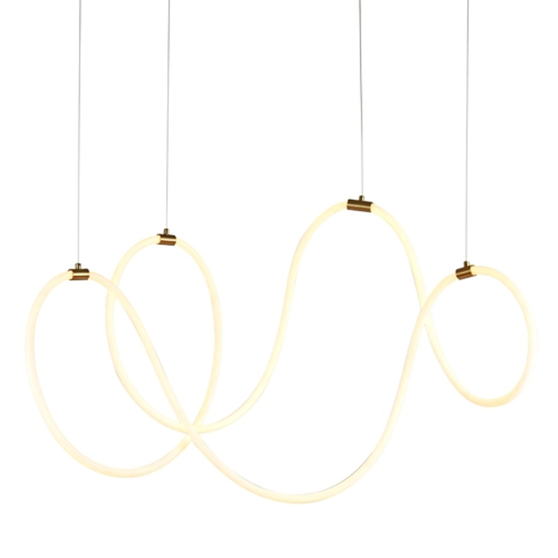 Подвесной светильник с плавными светодиодными линиями Luke Lampco Tracer Lamp Медь Белый Черный Подвесной светильник с плавными светодиодными линиями Luke Lampco Tracer Lamp Медь Белый Черный в Грозном | Loft Concept