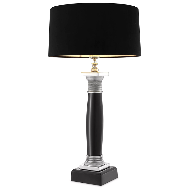 Настольная лампа Eichholtz Table Lamp Napoleon Black Черный Никель Настольная лампа Eichholtz Table Lamp Napoleon Black Черный Никель в Грозном | Loft Concept
