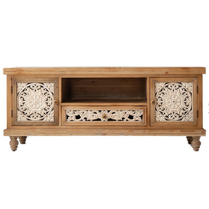 ТВ-тумба Gosselin Provence TV Stand Древесина Бежевый Белый ТВ-тумба Gosselin Provence TV Stand Древесина Бежевый Белый в Грозном | Loft Concept