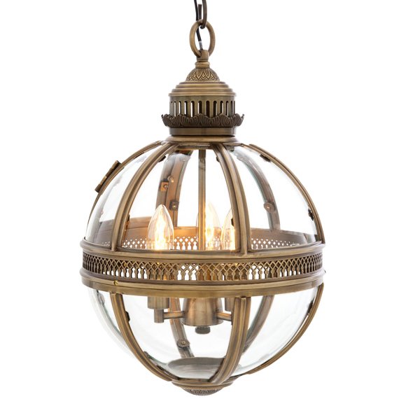 Люстра Lantern Residential Brass S Латунь Античная полированная Прозрачное Стекло Люстра Lantern Residential Brass S Латунь Античная полированная Прозрачное Стекло в Грозном | Loft Concept