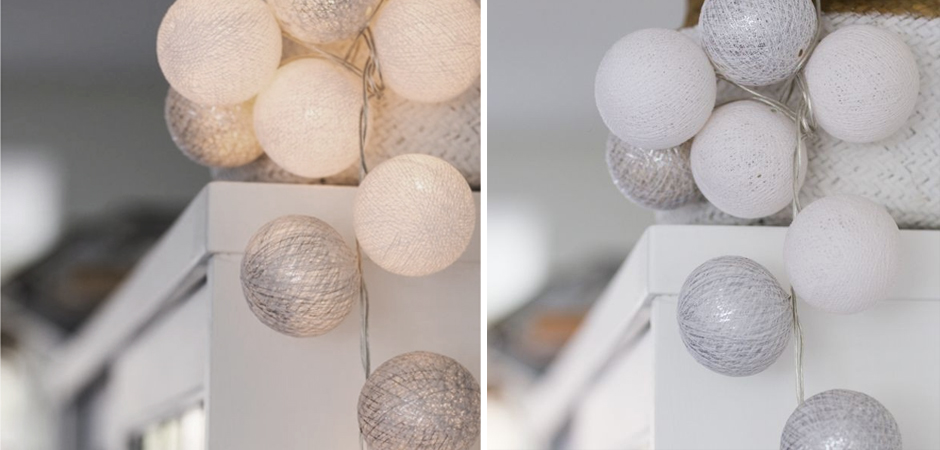 Гирлянда хлопковые фонарики Сotton Ball White-Silver - Loft-Concept в Грозном