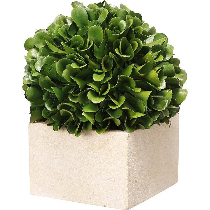 Декоративный искусственное растение Square boxwood Зеленый Бежевый Декоративный искусственное растение Square boxwood Зеленый Бежевый в Грозном | Loft Concept