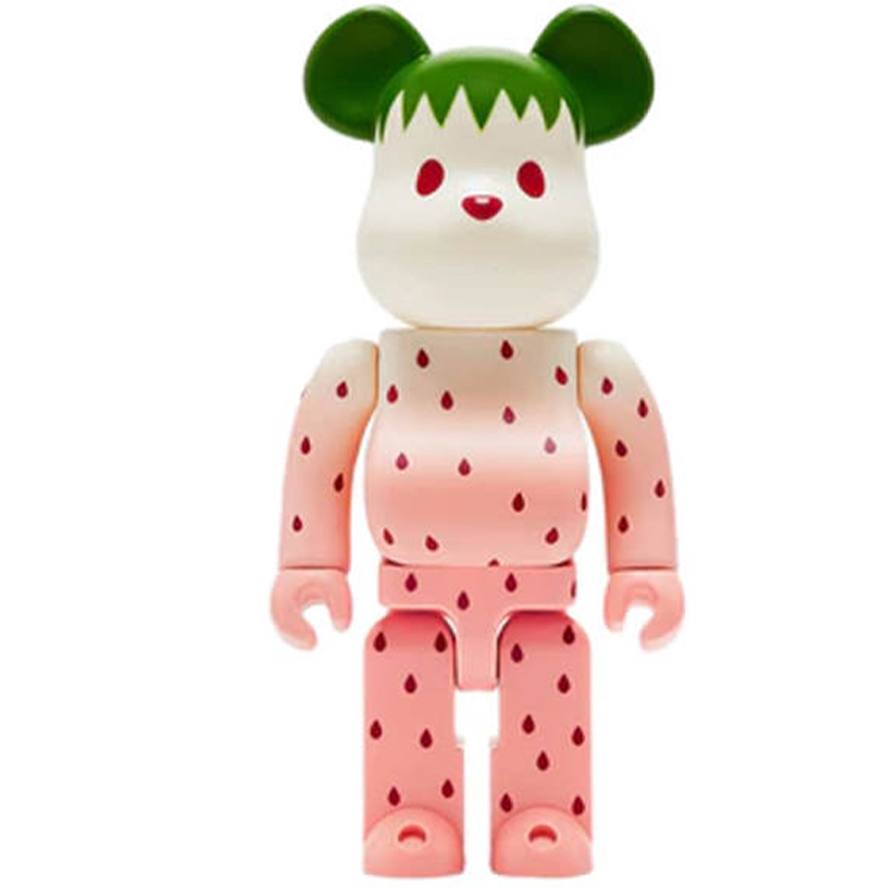 Статуэтка Bearbrick Strawberry Белый Розовый Зеленый Статуэтка Bearbrick Strawberry Белый Розовый Зеленый в Грозном | Loft Concept