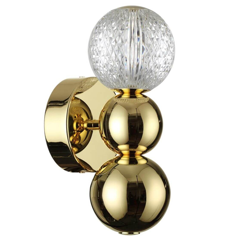 Светодиодное бра Crystal Globule Small Золото Золотой Прозрачный Светодиодное бра Crystal Globule Small Золото Золотой Прозрачный в Грозном | Loft Concept