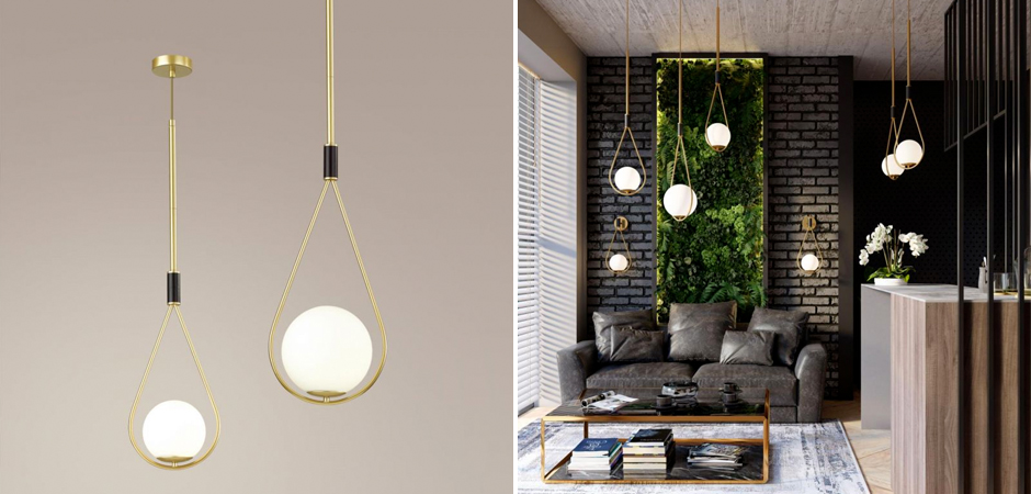 Подвесной светильник B.LUX C Ball gold 26 - фото №1