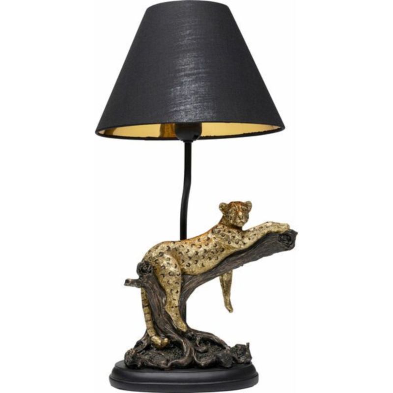 Настольная лампа черная Calm leopard Черный Золотой Настольная лампа черная Calm leopard Черный Золотой в Грозном | Loft Concept