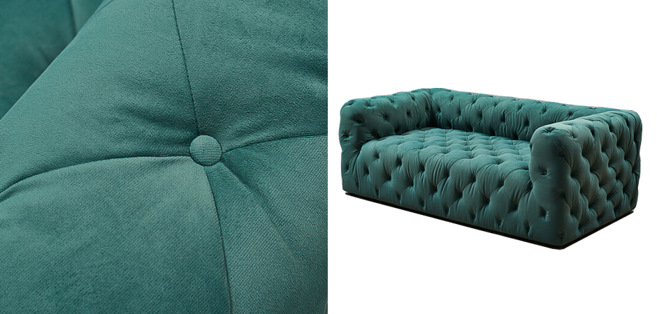 Диван Soho tufted green velor Диван Soho tufted green velor - Loft-Concept в Грозном