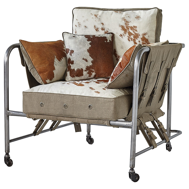 Кресло Dallas Armchair Бежево-серый Бежевый Коричневый Кресло Dallas Armchair Бежево-серый Бежевый Коричневый в Грозном | Loft Concept