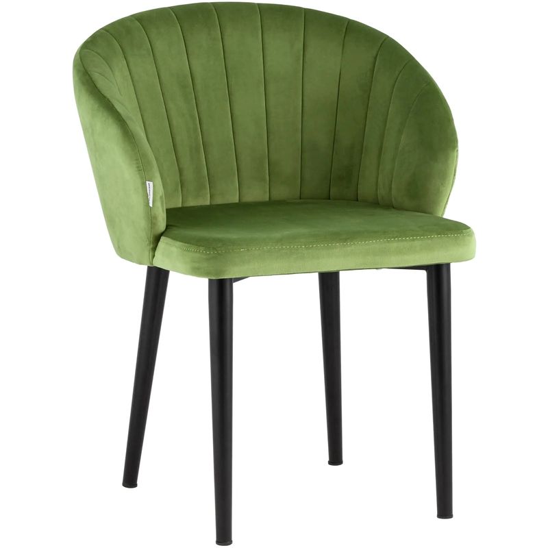 Стул Balsari Chair Велюр Зеленый Лайм Лайм Черный Стул Balsari Chair Велюр Зеленый Лайм Лайм Черный в Грозном | Loft Concept