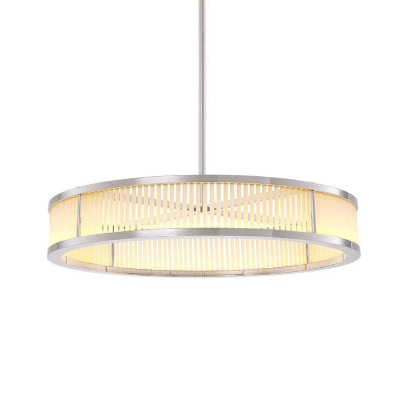 Люстра Eichholtz Chandelier Thibaud S Nickel Никель Белое матовое стекло Люстра Eichholtz Chandelier Thibaud S Nickel Никель Белое матовое стекло в Грозном | Loft Concept