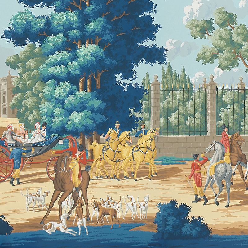 Обои ручная роспись La Chasse de Compiegne Jacquemart Обои ручная роспись La Chasse de Compiegne Jacquemart в Грозном | Loft Concept