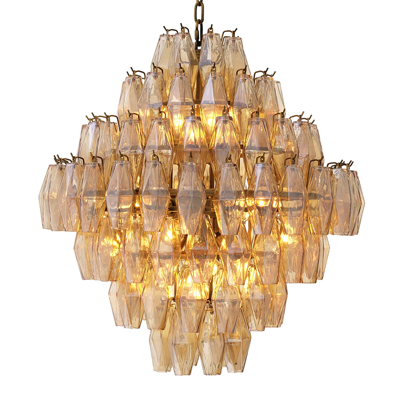 Люстра Eichholtz Chandelier Benini L Amber Янтарный Латунь Люстра Eichholtz Chandelier Benini L Amber Янтарный Латунь в Грозном | Loft Concept