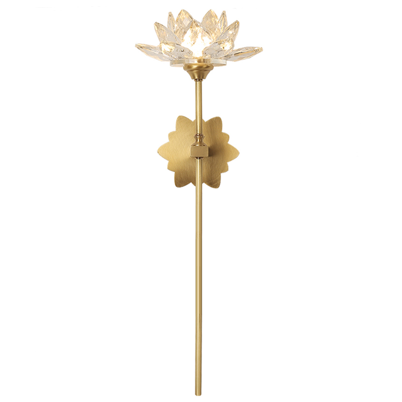Бра Хрустальный Цветок Лотоса Lotus flower Wall Clear Glass D Латунь Прозрачное Стекло Бра Хрустальный Цветок Лотоса Lotus flower Wall Clear Glass D Латунь Прозрачное Стекло в Грозном | Loft Concept