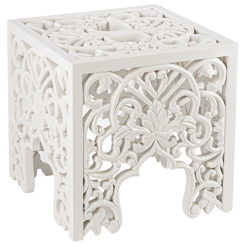 Приставной стол Side Table White lace Белый в Грозном | Loft Concept 