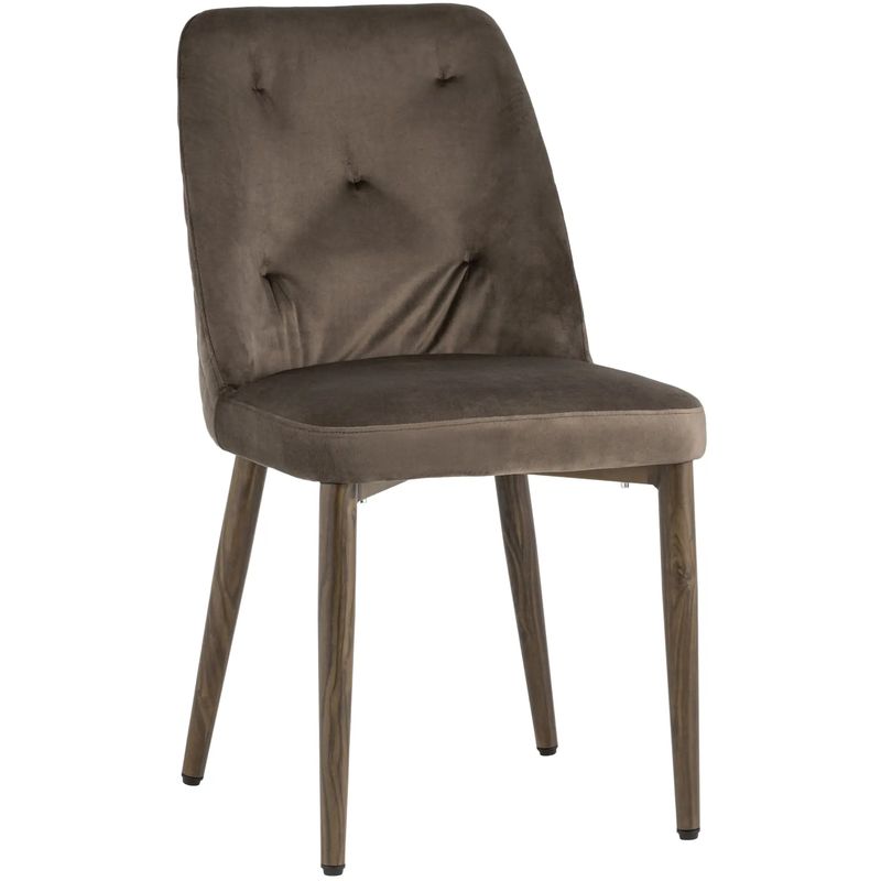 Стул Emma Chair Коричневый Велюр Коричневый Стул Emma Chair Коричневый Велюр Коричневый в Грозном | Loft Concept