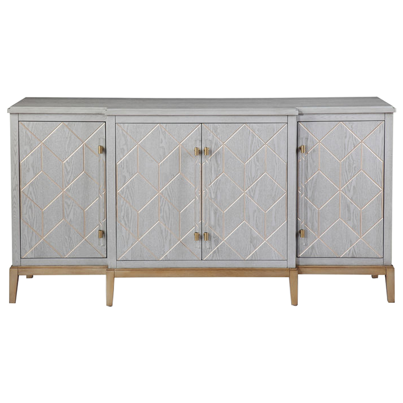 Комод Margaux Chest of Drawers Серый Латунь Прозрачный Комод Margaux Chest of Drawers Серый Латунь Прозрачный в Грозном | Loft Concept
